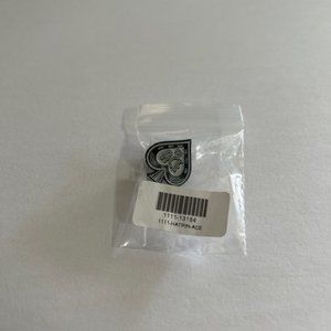 Boston Scally Co. The Ace Cap Hat Pin Black White Rubber Backed Enamel